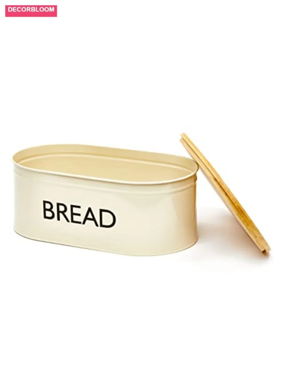 Premium Metal Bread Box with Bamboo Lid - Rust-Proof Galvanized Steel